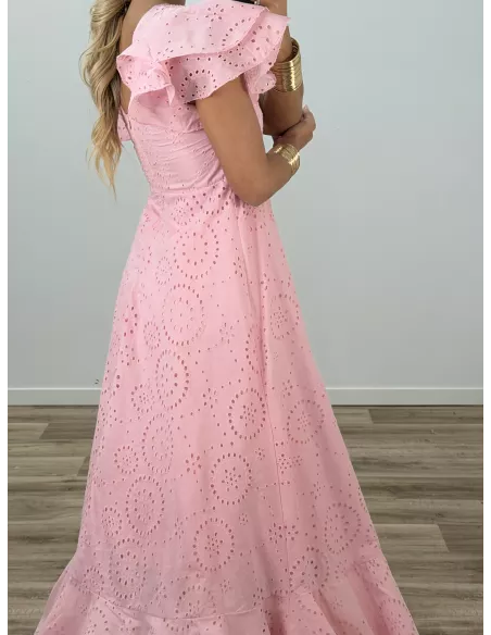 Bata perforada rosa bebe