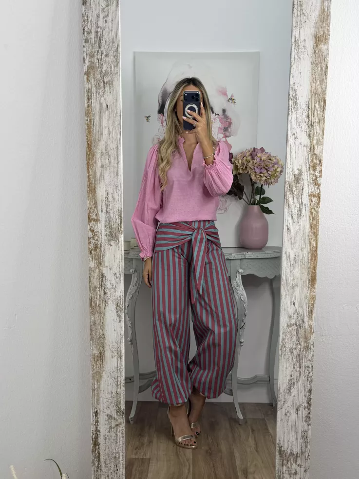 Camisa Plumeti rosa