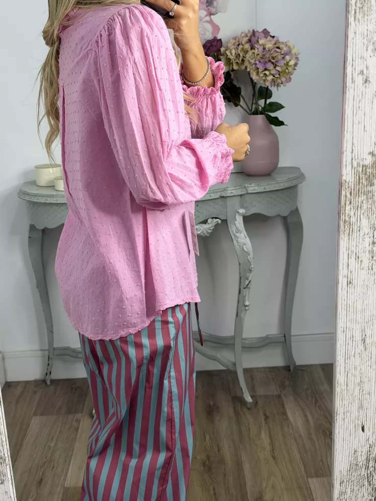 Camisa Plumeti rosa