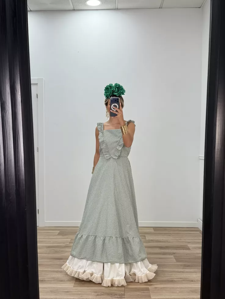 Bata Córdoba vichy verde kaki