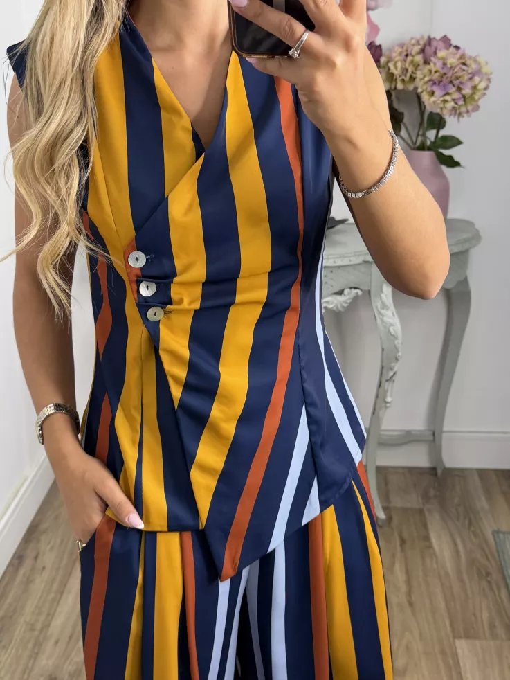 Conjunto Emma rayas azul