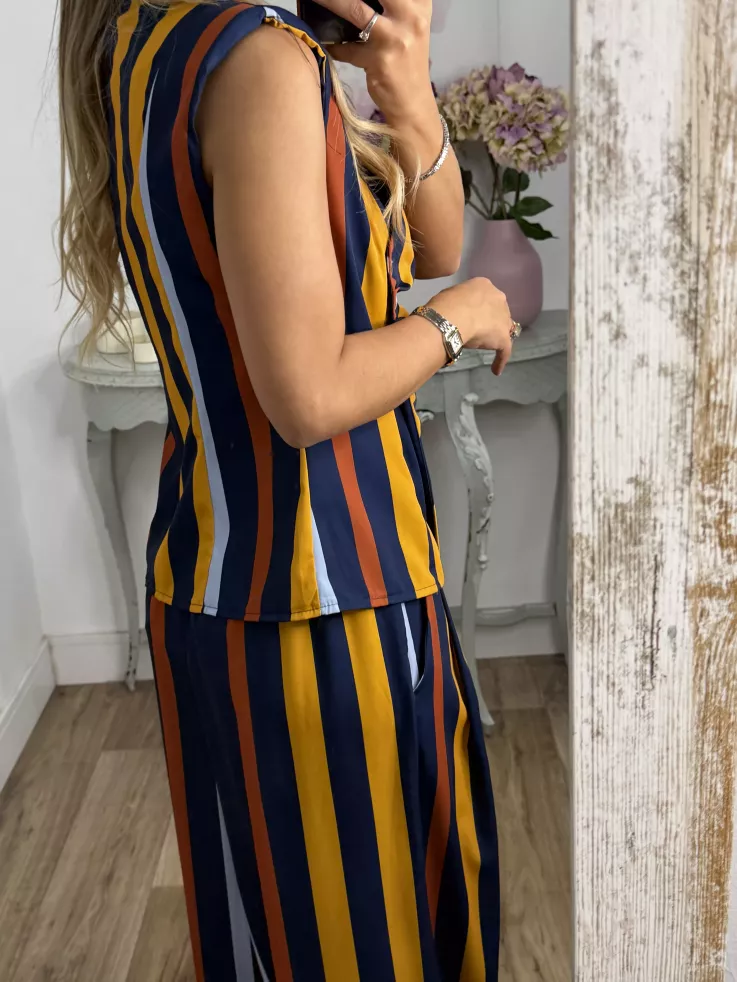 Conjunto Emma rayas azul