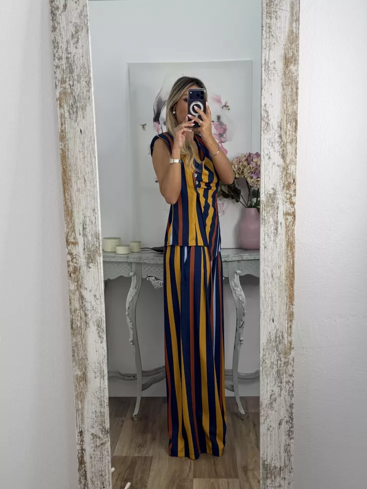 Conjunto Emma rayas azul