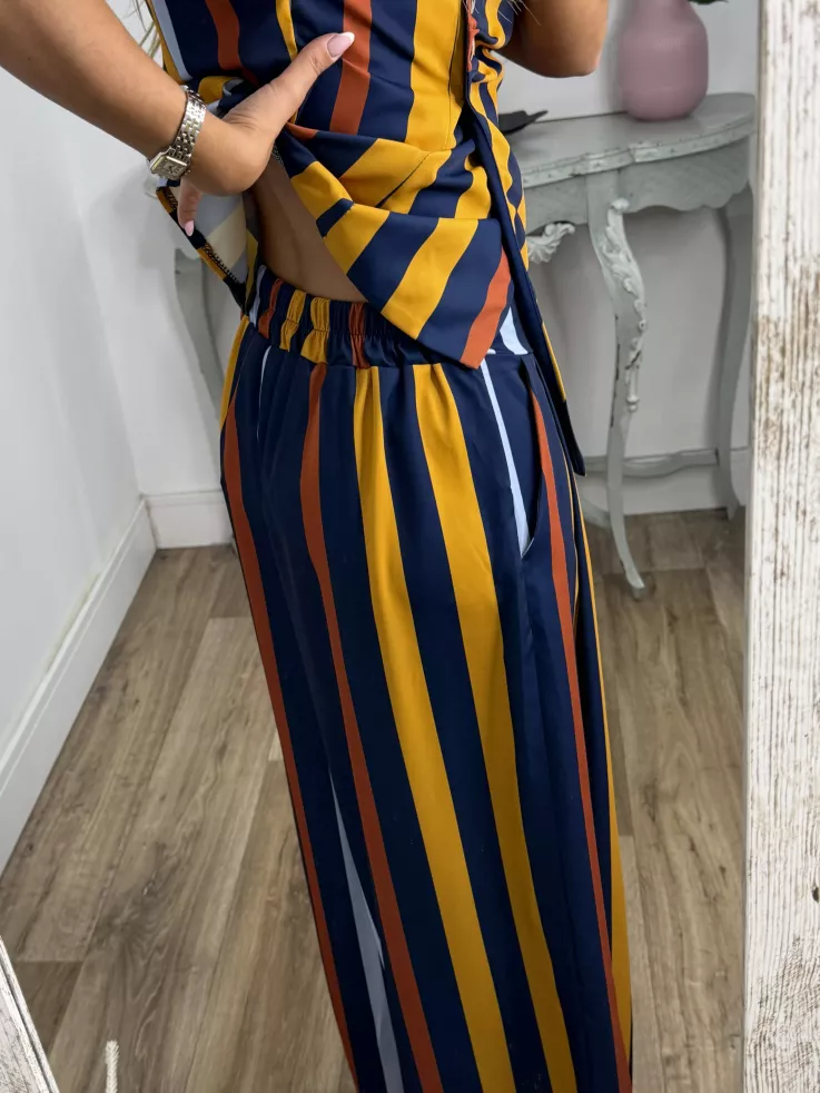 Conjunto Emma rayas azul