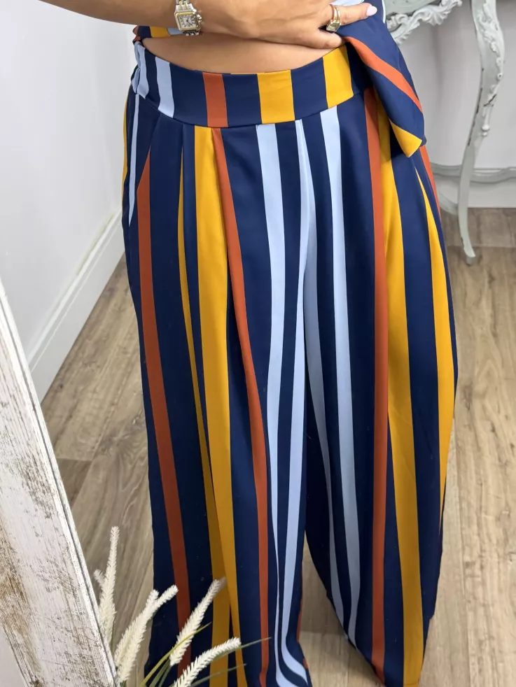 Conjunto Emma rayas azul