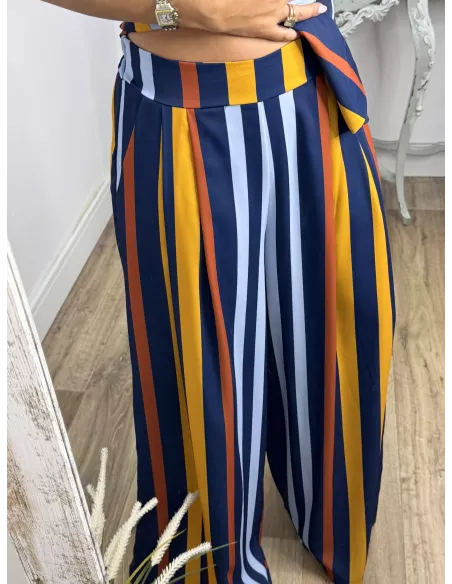 Conjunto Emma rayas azul