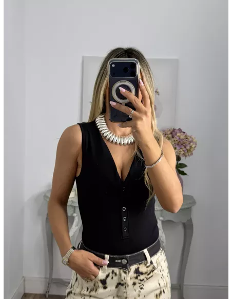 Body sisa abotonado negro