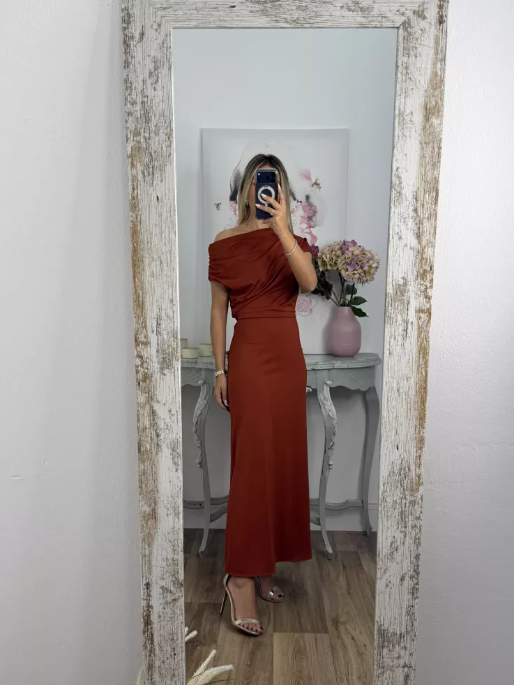 Vestido Prisma teja