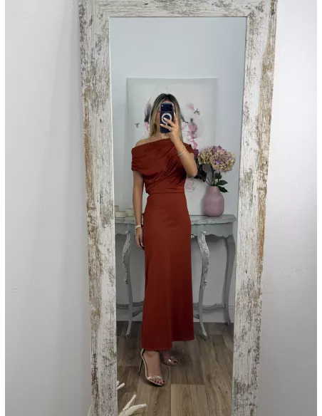 Vestido Prisma teja