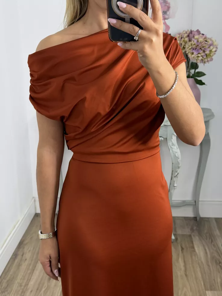 Vestido Prisma teja