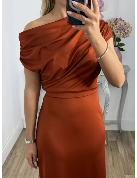 Vestido Prisma teja