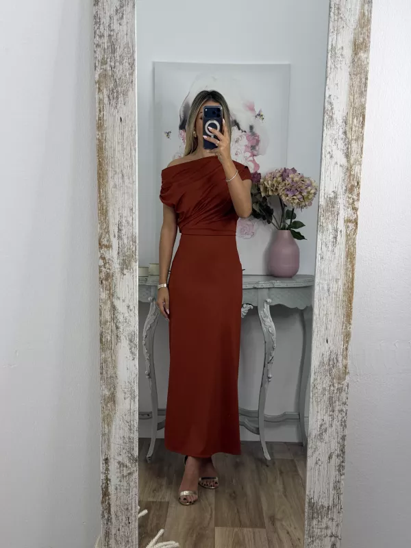 Vestido Prisma teja