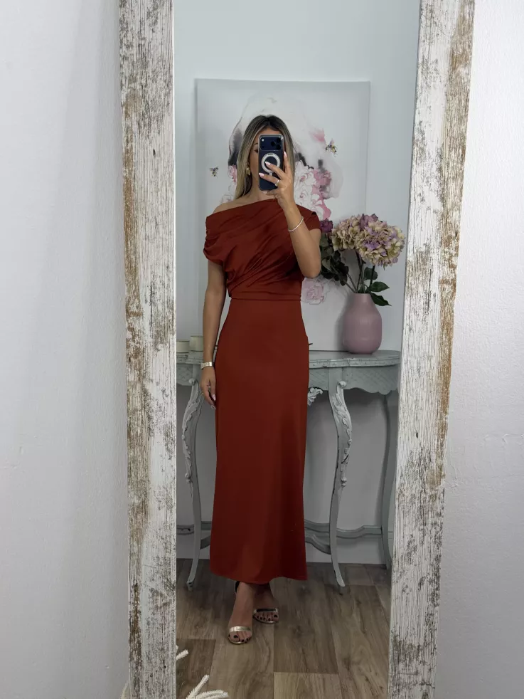 Vestido Prisma teja