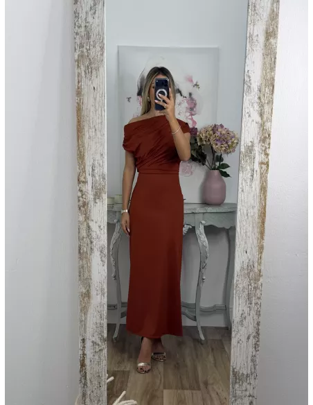 Vestido Prisma teja