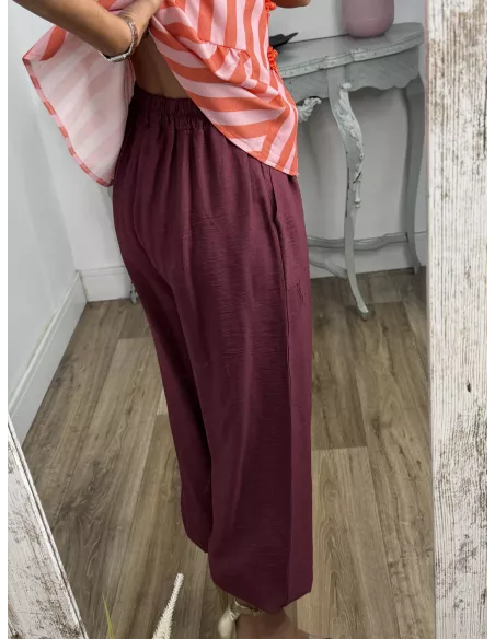 Pantalón Helena Burdeos
