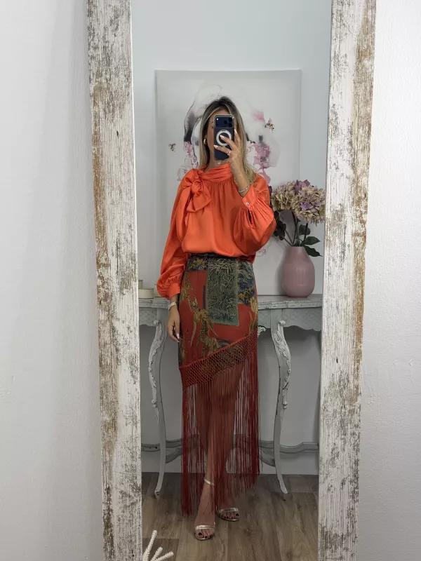 Falda pantalón Romina roja