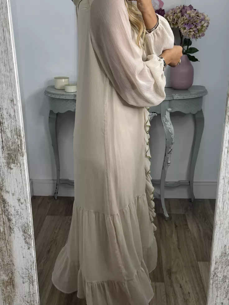 Vestido Casandra largo beige