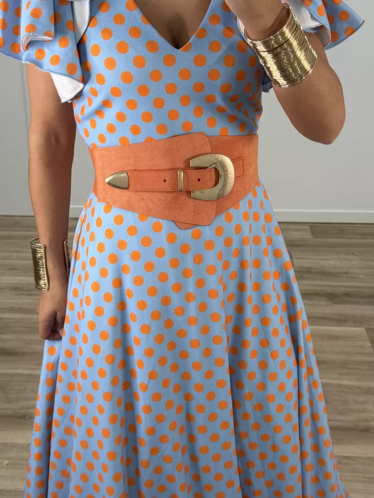 Cinturón fajin ancho naranja