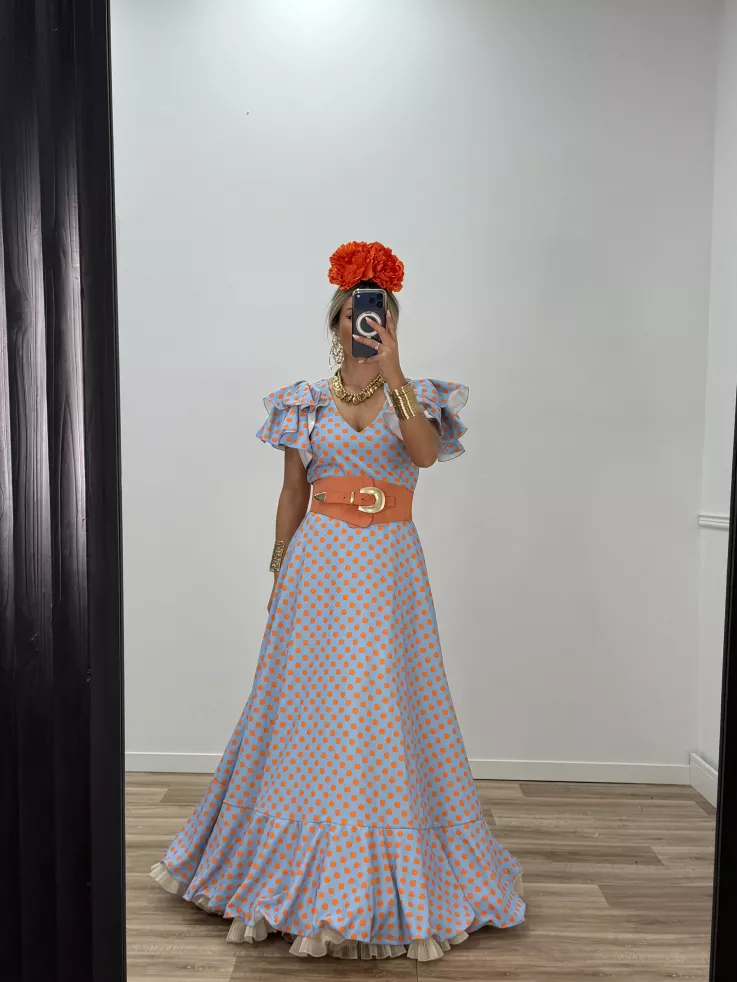 Cinturón fajin ancho naranja