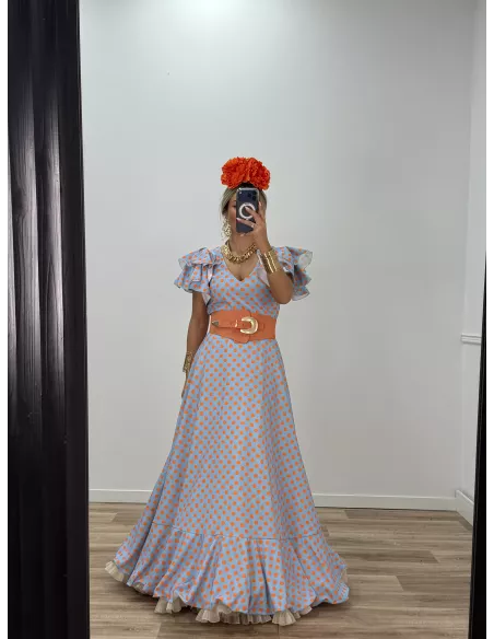 Cinturón fajin ancho naranja