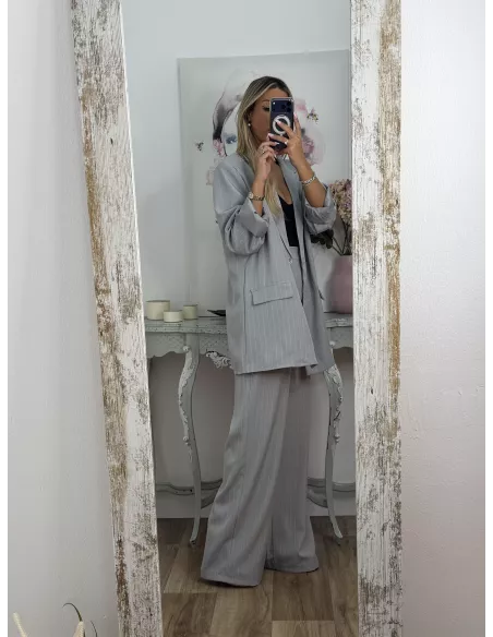 Traje de chaqueta Chiara gris