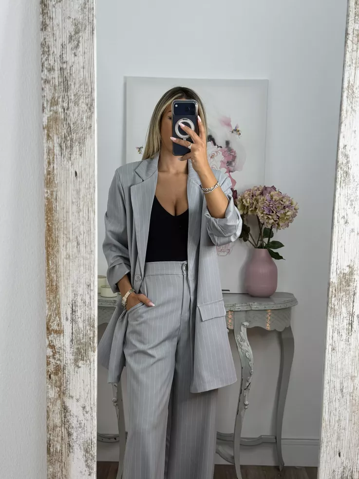 Traje de chaqueta Chiara gris