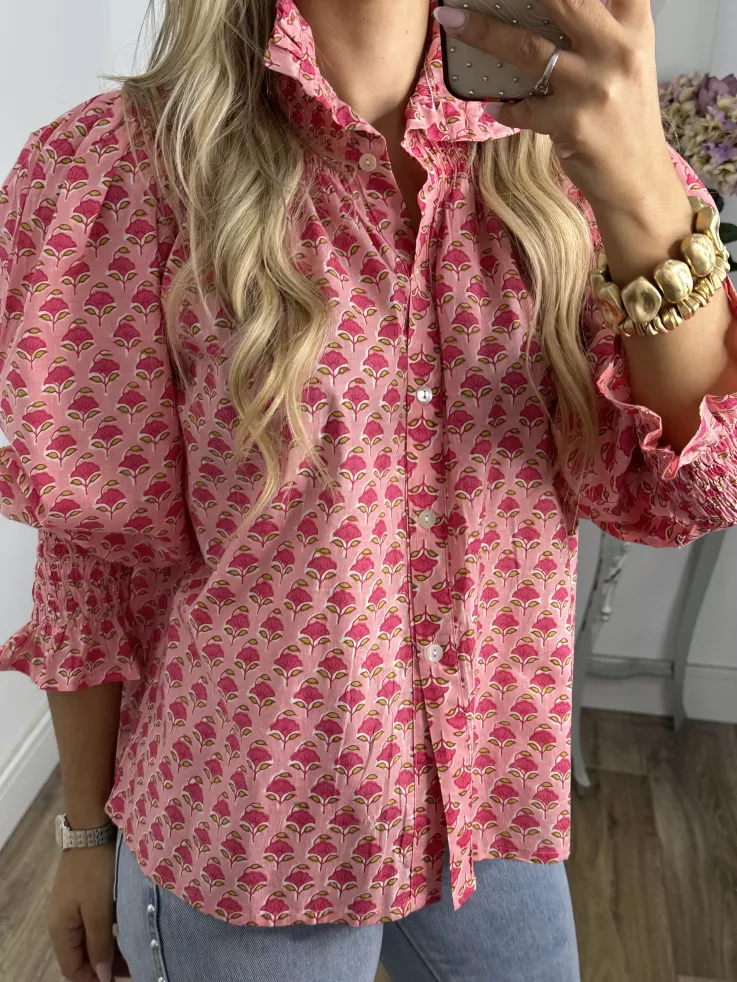 Camisa Rosalia rosa