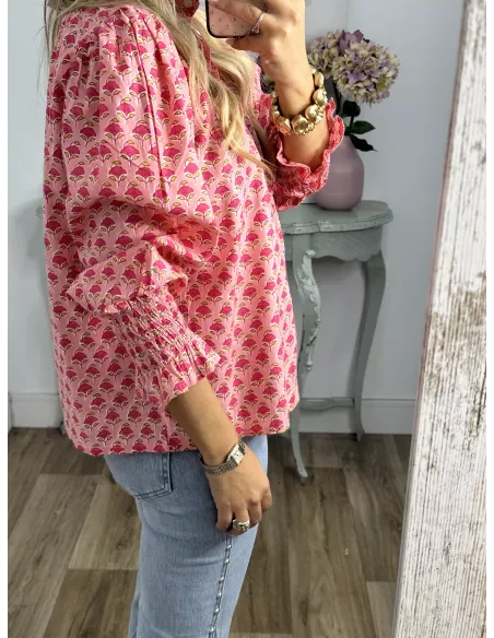 Camisa Rosalia rosa