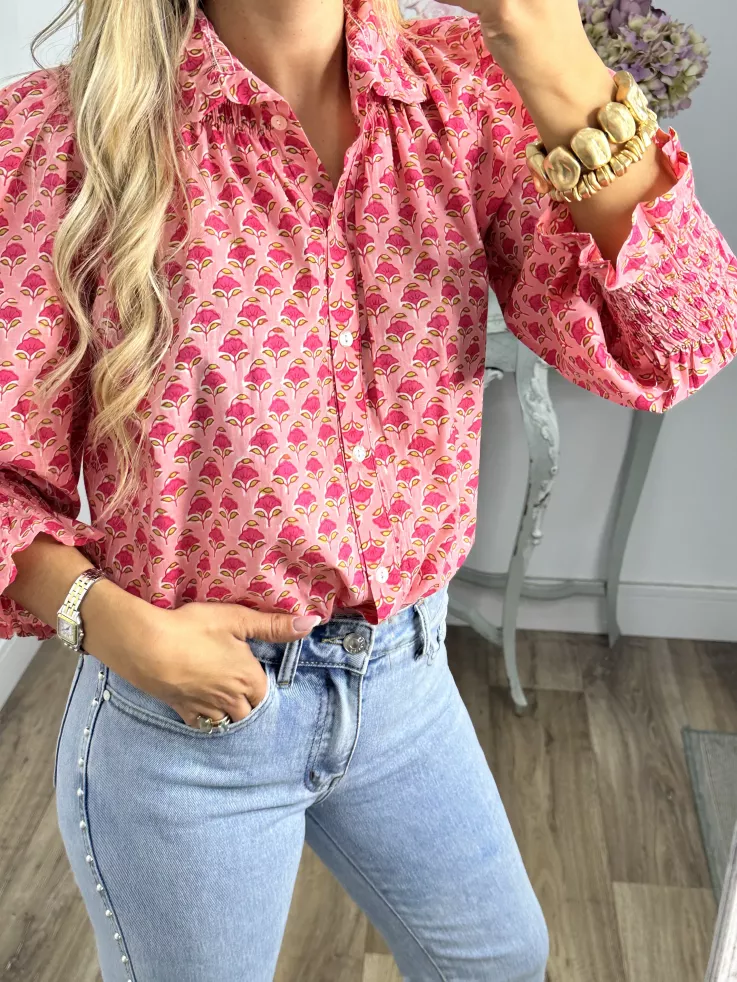 Camisa Rosalia rosa