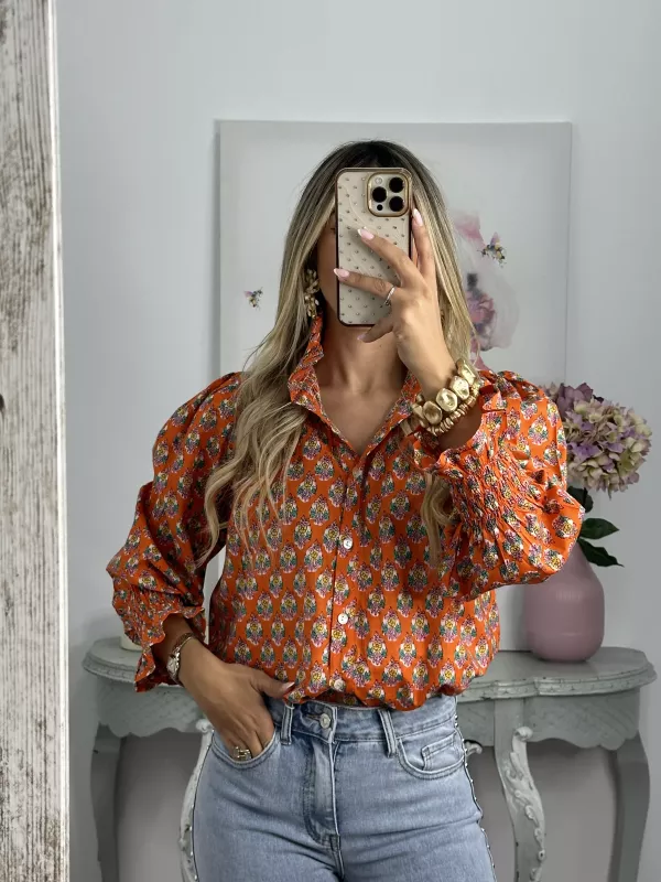 Camisa Rosalia naranja