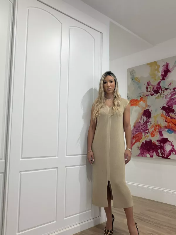 Vestido Adana camel