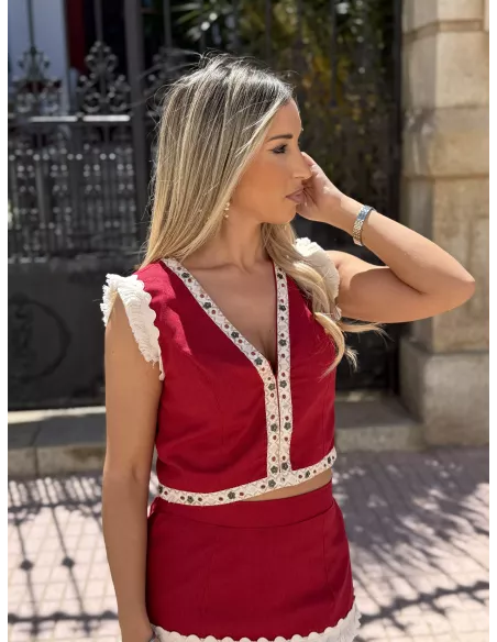 Conjunto Brisa rojo