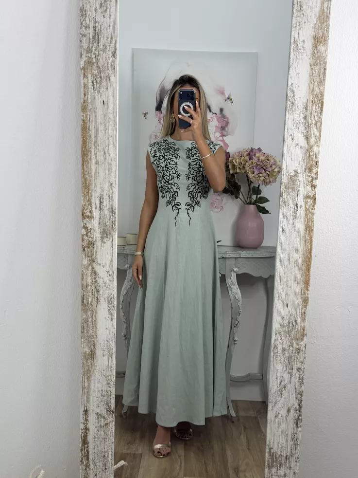 Vestido Bruna verdeagua