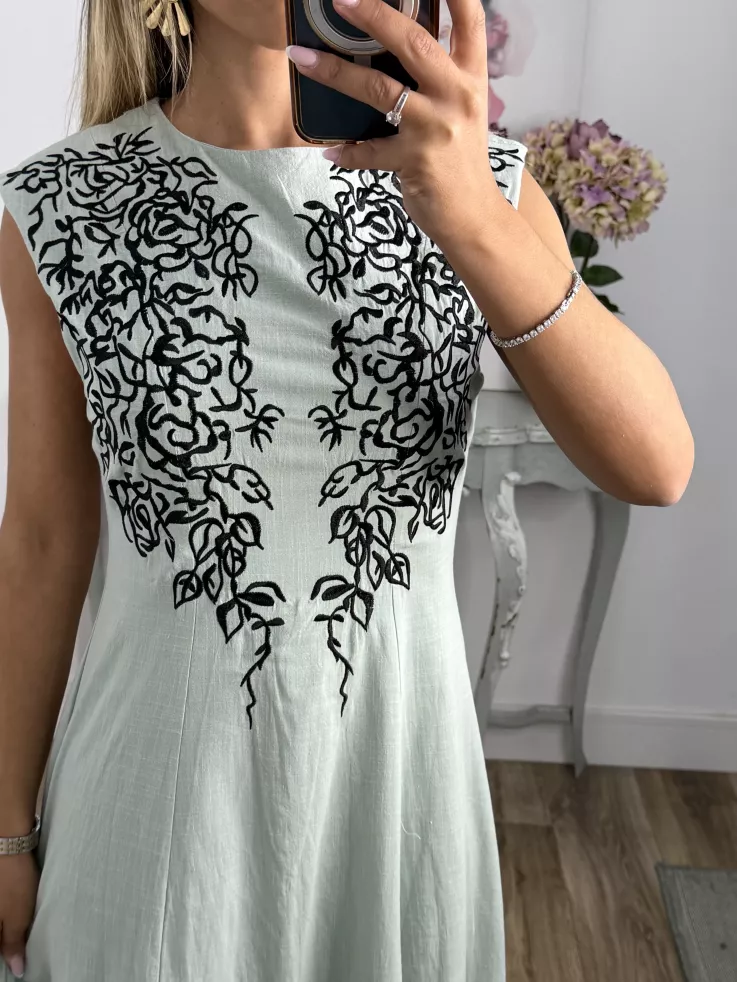 Vestido Bruna verdeagua