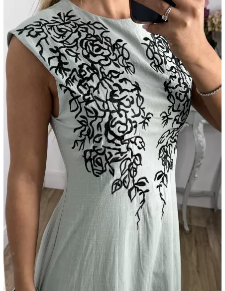 Vestido Bruna verdeagua
