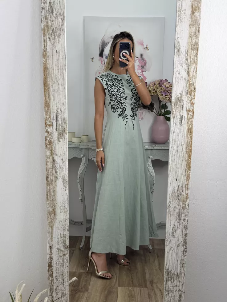Vestido Bruna verdeagua