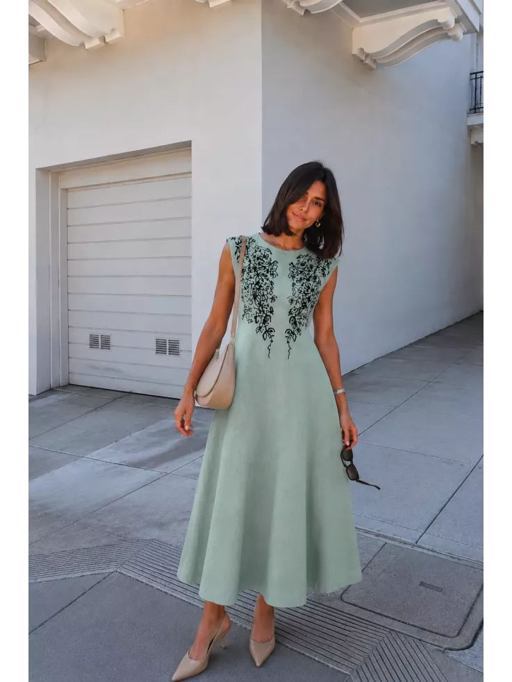 Vestido Bruna verdeagua