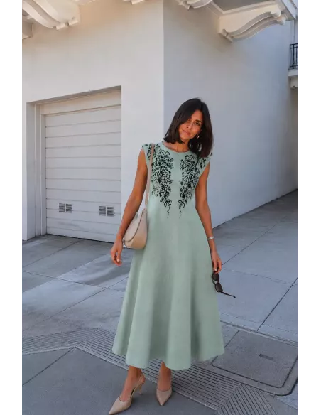 Vestido Bruna verdeagua