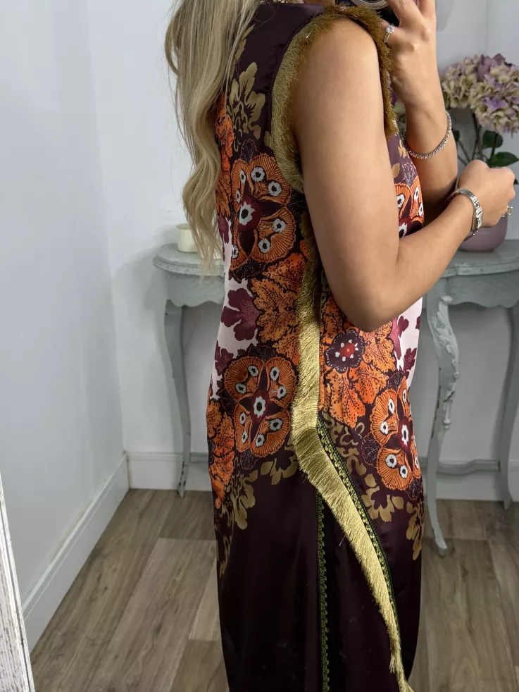Vestido Perla burdeos