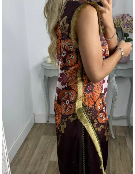 Vestido Perla burdeos