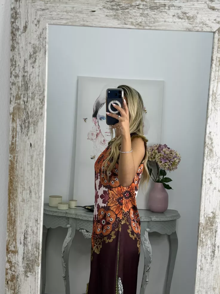 Vestido Perla burdeos