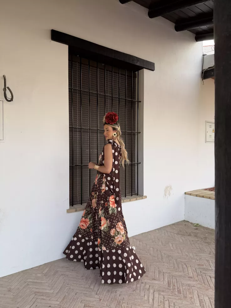 Bata Azahara choco flores