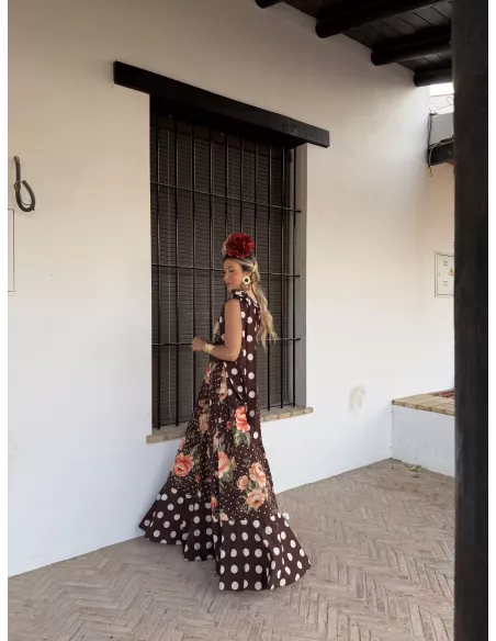 Bata Azahara choco flores