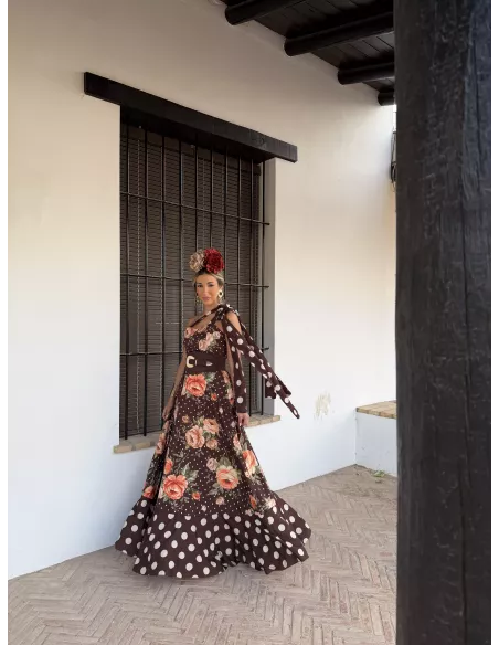 Bata Azahara choco flores