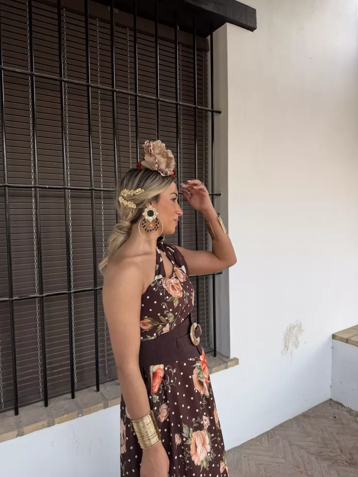 Bata Azahara choco flores