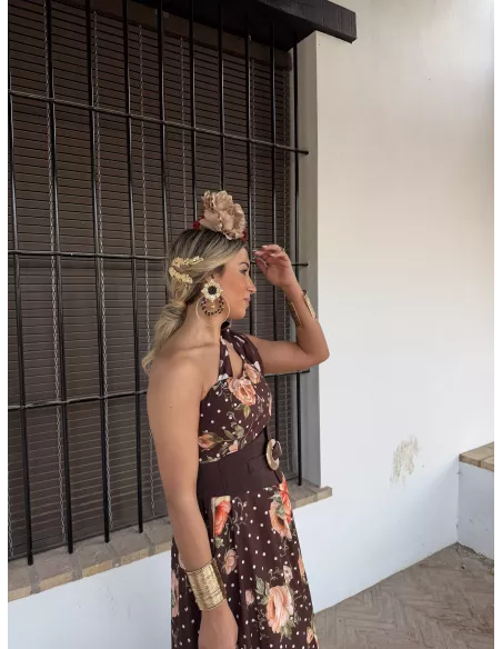 Bata Azahara choco flores