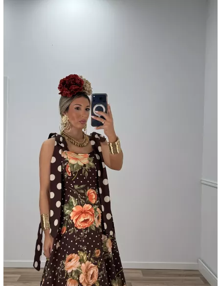 Bata Azahara choco flores