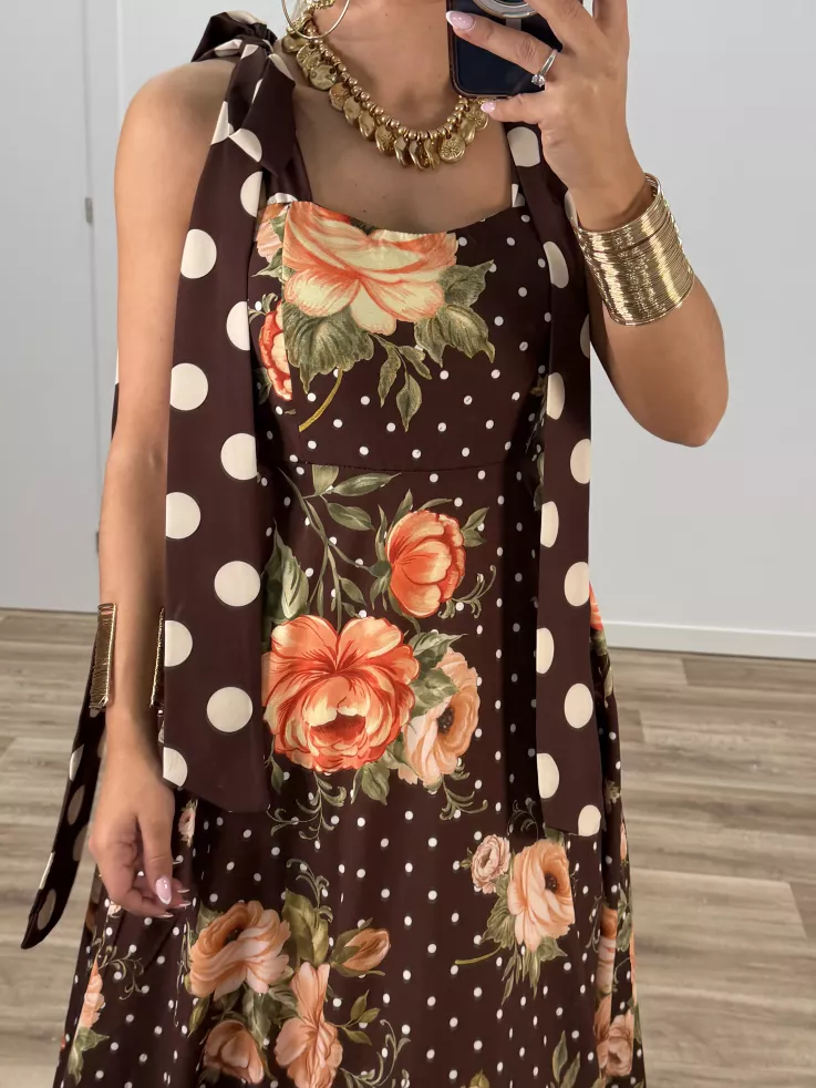 Bata Azahara choco flores
