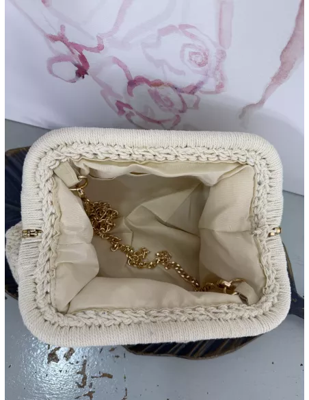 Bolso beige de punto