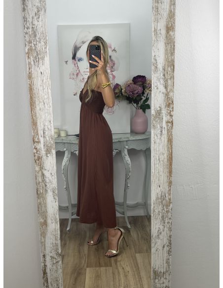 Vestido con escote de crochet